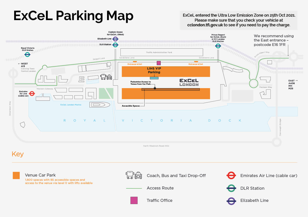 ExCeL parking map