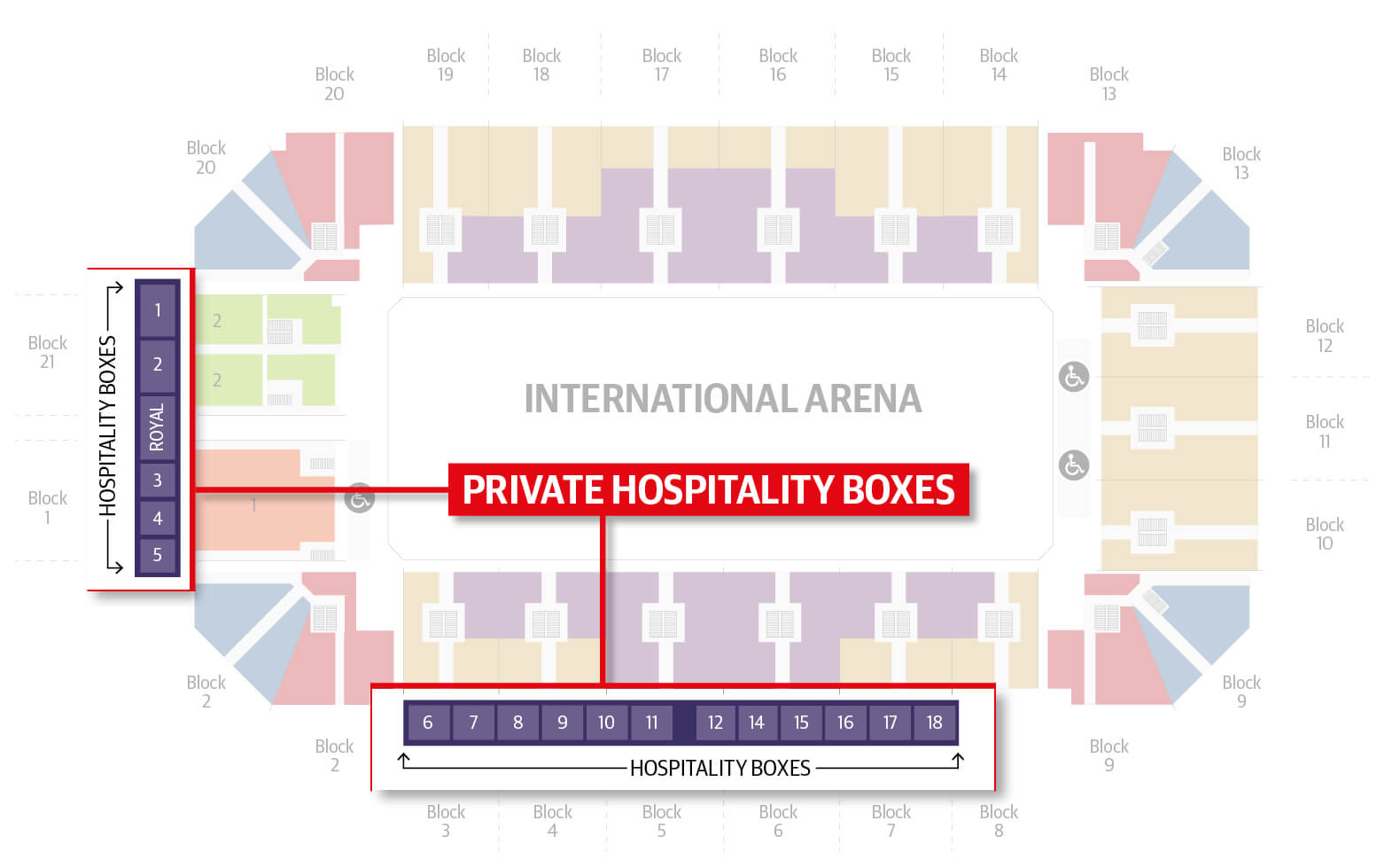 Private hospitality box seating plan 2023