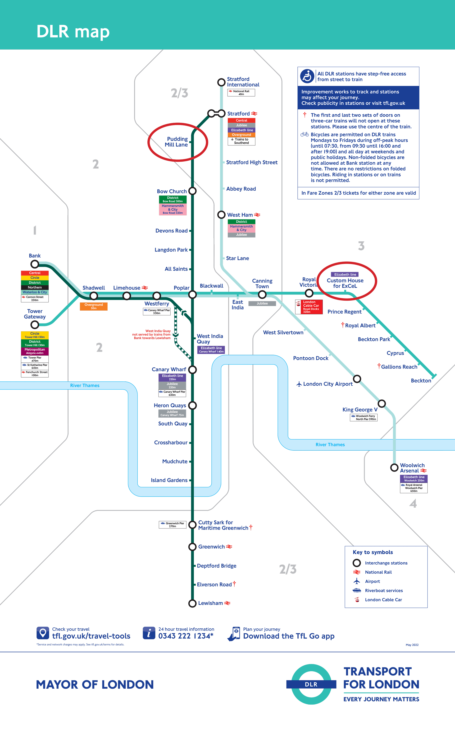 DLR route map