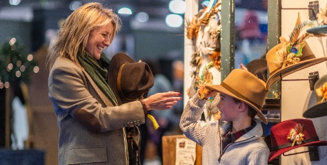 lady and young boy shopping